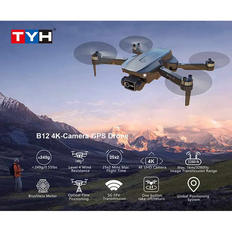 Foldable Brushless GPS RC Drone